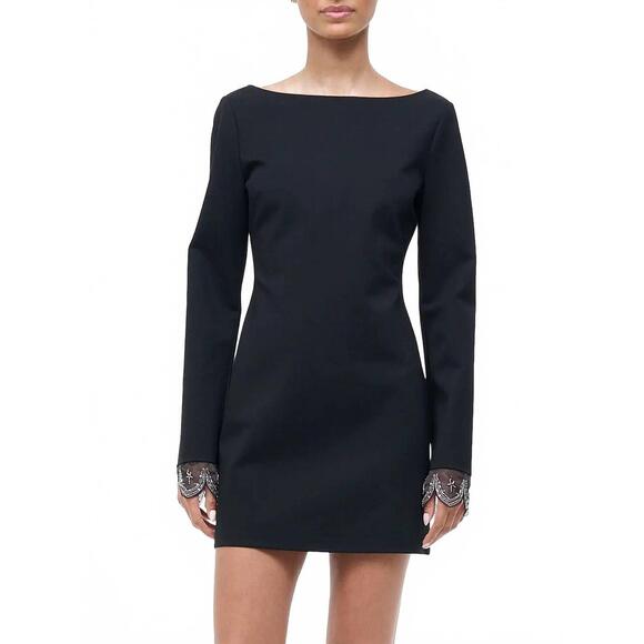 NEW STAUD hunter beaded cuff minidress in black - Picture 1 of 4